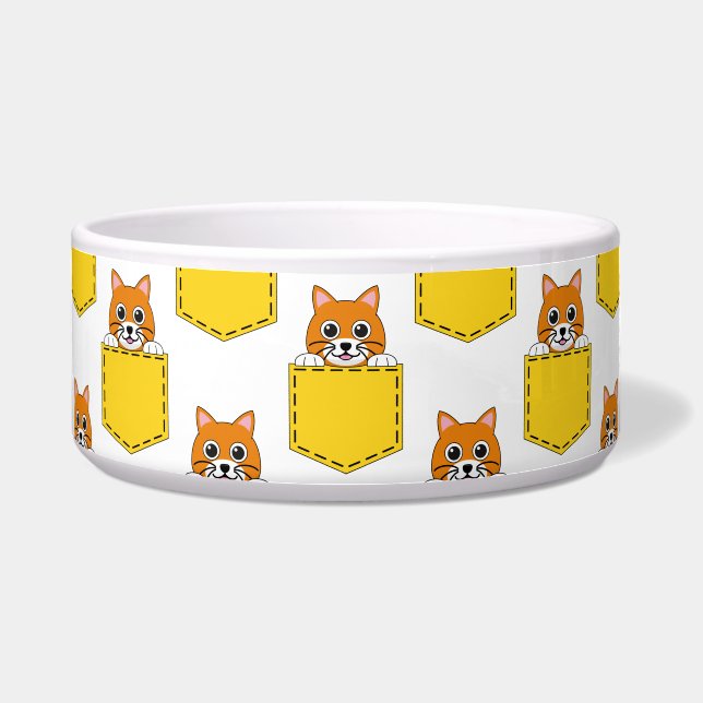 Pocket Pet Cat Pattern Voerbakje (Voorkant)