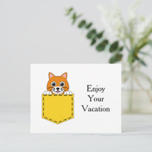 Pocket Pet Cat Personaliseren Feestdagenkaart