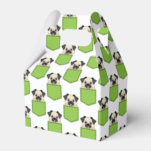 Pocket Pet Dog Pattern Bedankdoosjes (Voorkant Zijde)