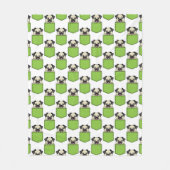 Pocket Pet Dog Pattern Fleece Deken (Voorkant)