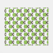 Pocket Pet Dog Pattern Fleece Deken (Voorkant (Horizontaal))