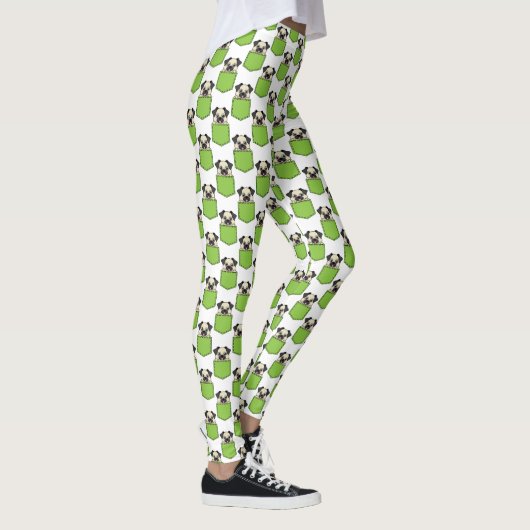 Pocket Pet Dog Pattern Leggings (Rechts)