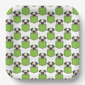 Pocket Pet Dog Pattern Papieren Bordje (Voorkant)