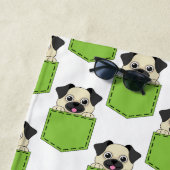 Pocket Pet Dog Pattern Strandlaken (In situ)