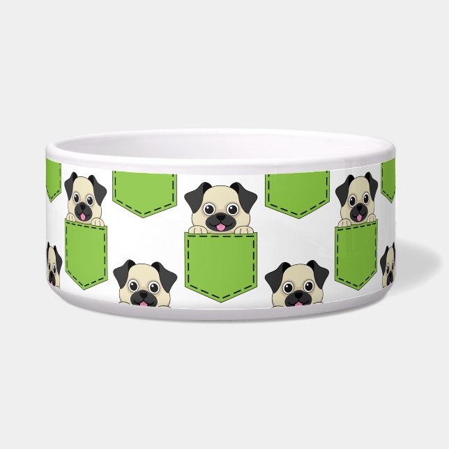 Pocket Pet Dog Pattern Voerbakje (Voorkant)