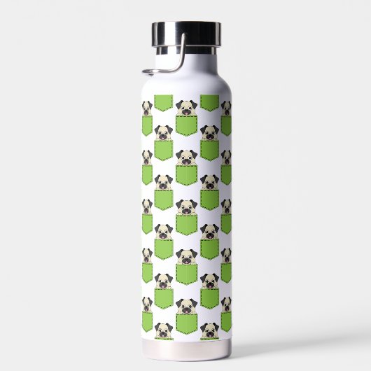 Pocket Pet Dog Pattern Waterfles (Rechts)