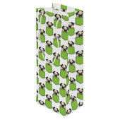 Pocket Pet Dog Pattern Wijn Cadeautas (Achterkant Gekanteld)
