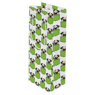 Pocket Pet Dog Pattern Wijn Cadeautas