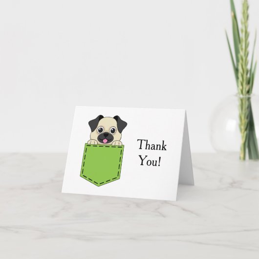 Pocket Pet Dog Personaliseren Bedankkaart (Voorkant)