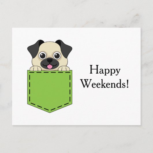 Pocket Pet Dog Personaliseren Feestdagenkaart (Voorkant)