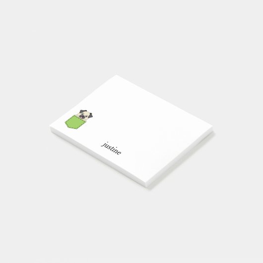 Pocket Pet Dog Personaliseren Post-it® Notes (Schuin)