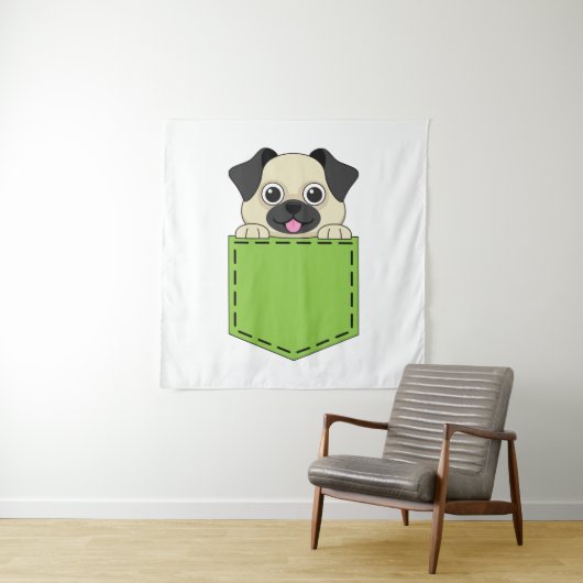 Pocket Pet Dog Wandkleed (In situ)
