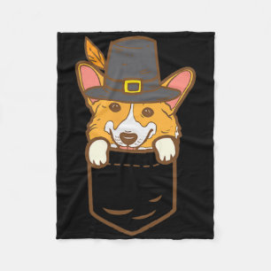 Pocket Pilgrim Welsh Corgi Hondenliefhebber Cute T Fleece Deken
