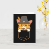 Pocket Pilgrim Welsh Corgi Hondenliefhebber Cute T Kaart (Gele Bloem)