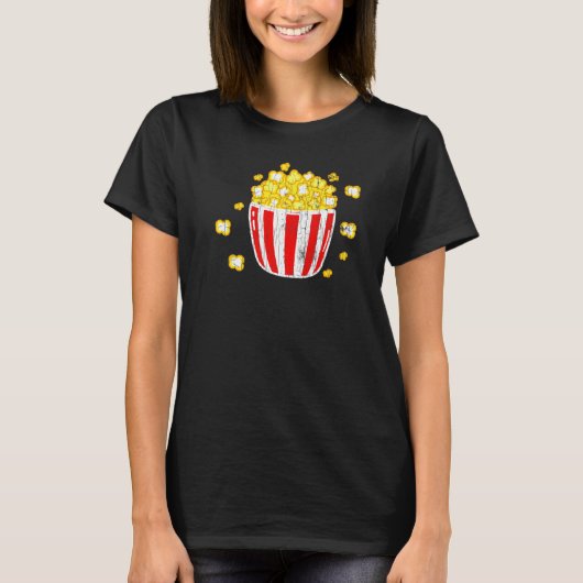 Pocket Popcorn Pop Corn Eater Graphic T-shirt (Voorkant)