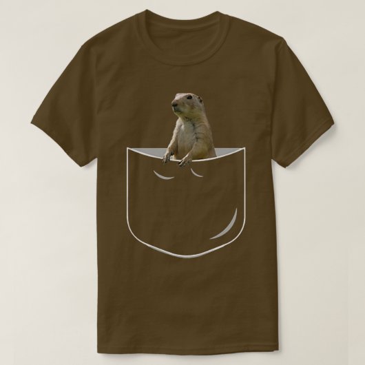 Pocket Prairie Dog, Funny Prairie Dog In Pocket T-shirt (Design voorkant)