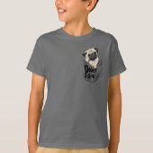 Pocket Pug Kinder grijs T-shirt (Voorkant)