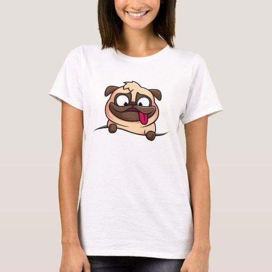 Pocket Pug T-shirt (Voorkant)