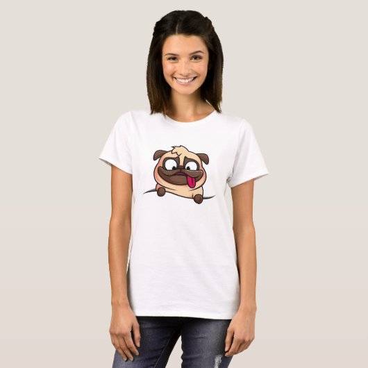 Pocket Pug T-shirt (Voorkant volledig)
