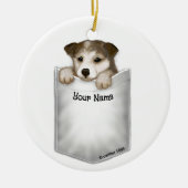 Pocket Puppy Dog Keramisch Ornament (Voorkant)