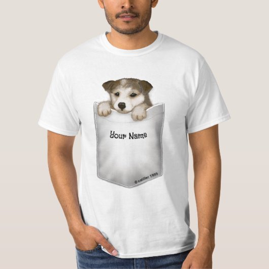 Pocket Puppy Dog T-shirt (Voorkant)