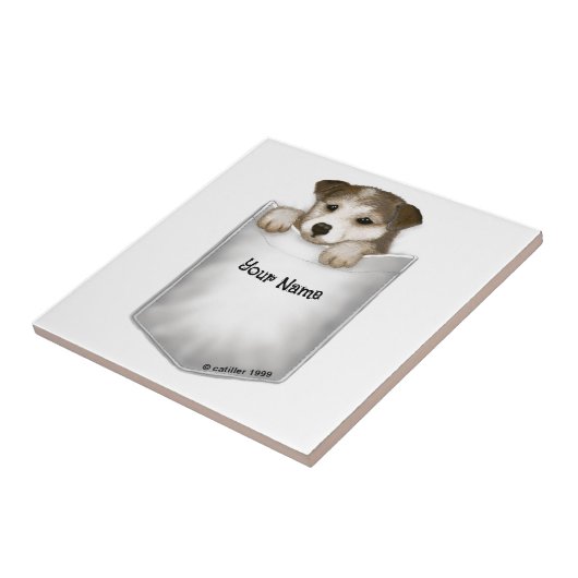 Pocket Puppy Dog Tegeltje (Zijkant)
