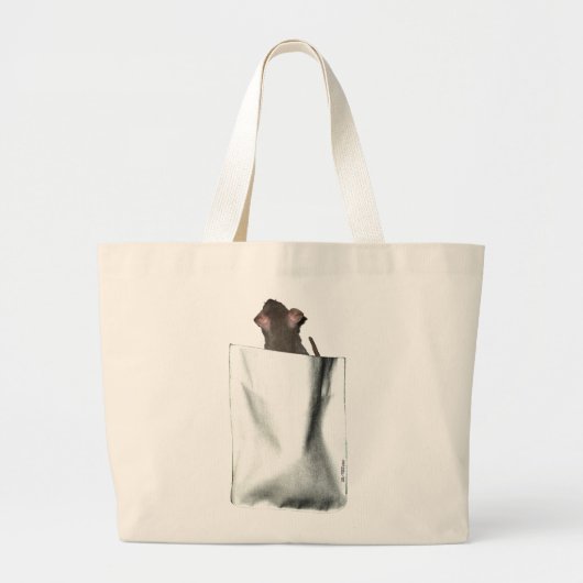 Pocket Rat (gezicht) Grote Tote Bag (Voorkant)