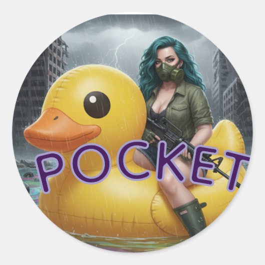 POCKET  RONDE STICKER (Voorkant)