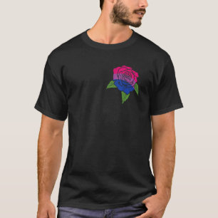 Pocket Roos Flower Lgbtq bisexual Gay Pride Bi Man T-shirt