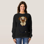 Pocket Schattige Pug Essential T-shirt 948 (Voorkant volledig)