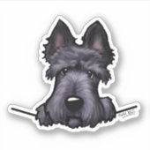 Pocket Scottie op maat gesneden vinyl Sticker (Voorkant)