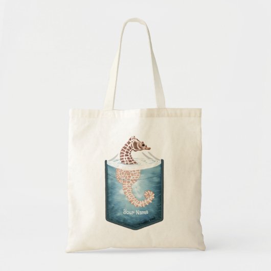Pocket Seahorse Tote Bag (Voorkant)