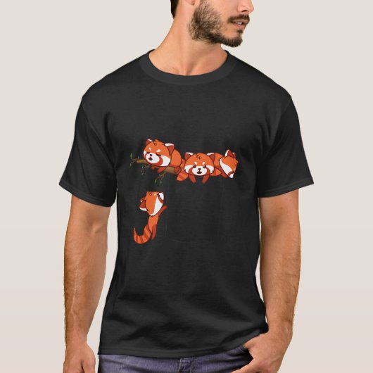 Pocket Series Red Panda Spelen Beer T-shirt (Voorkant)