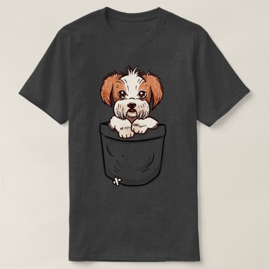 Pocket Shih Tzu T-shirt (Design voorkant)