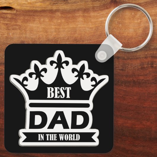 Pocket-Sized Praise – Best Dad Ever Keychain (Achterkant)