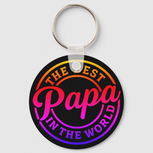 Pocket-Sized Praise – Best Papa Ever Keychain (Voorkant)