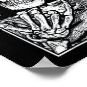 Pocket Skeleton Rockhand Halloween Cool Music Rock Poster (Hoek)