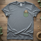 Pocket Sloth — Cute Pocket TDesign, Minimal Sloth T-shirt