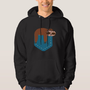 Pocket Sloth Grappige luiaard in pocket voor Schat Hoodie