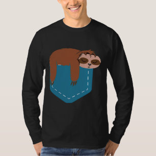 Pocket Sloth Grappige luiaard in pocket voor Schat T-shirt