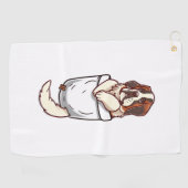 Pocket St Bernard Puppy Golfhanddoek (Horizontaal)