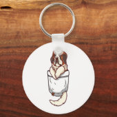 Pocket St Bernard Puppy Sleutelhanger (Voorkant)