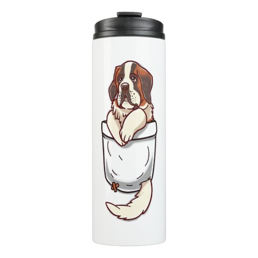 Pocket St Bernard Puppy Thermosbeker (Voorkant)