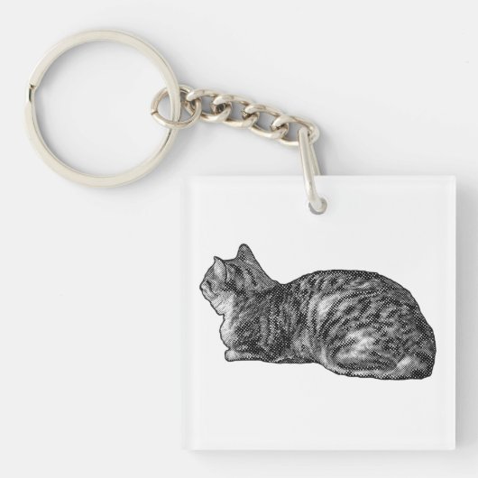 Pocket Tabby, Tucked Paws Sleutelhanger (voorkant)