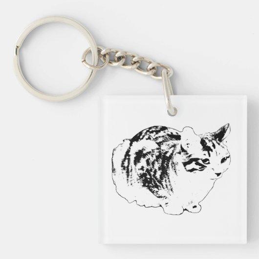Pocket Tabby, Zachte Vakantie Wink Sleutelhanger (voorkant)