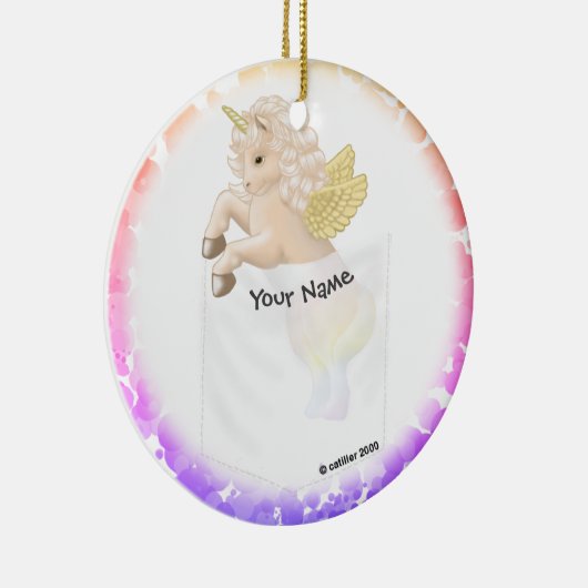 Pocket Unicorn Keramisch Ornament (Rechts)