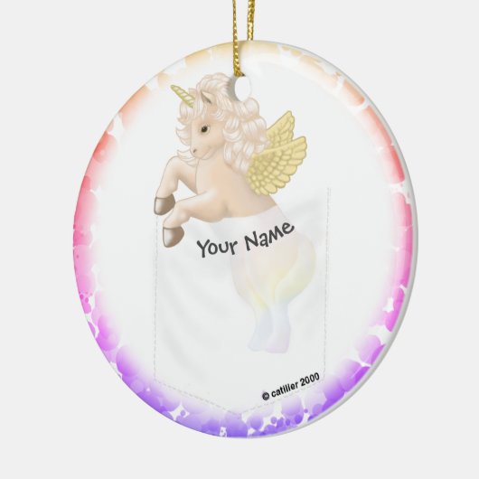 Pocket Unicorn Keramisch Ornament (Links)
