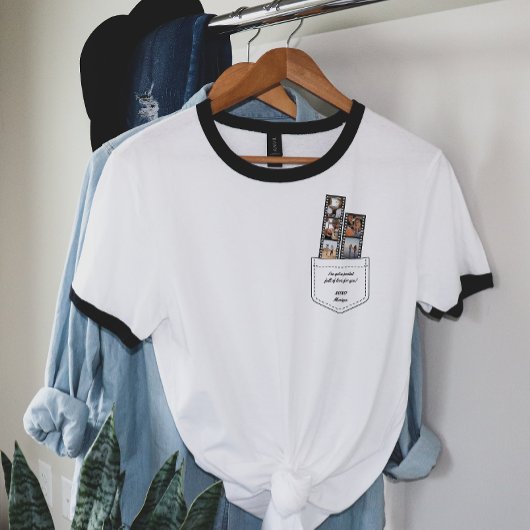 Pocket vol liefde Valentijn Fotofilm Strip T-shirt