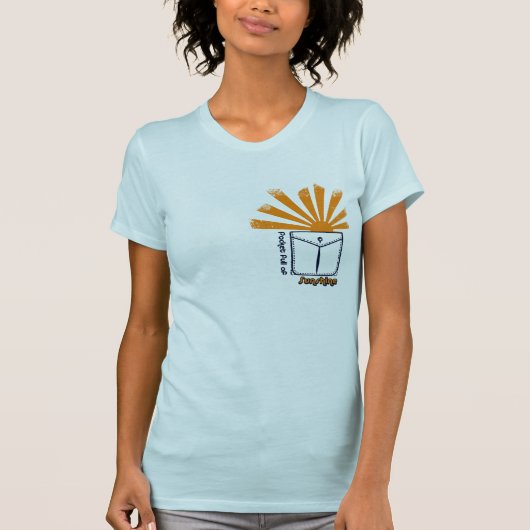 Pocket vol met zonneschijn t-shirt (Voorkant)