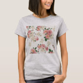 Pocket vol rozen t-shirt (Voorkant)